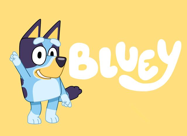 Bluey fra børnebøgerne om Bluey