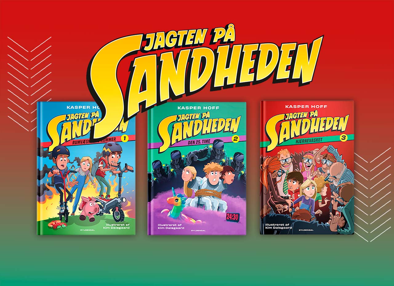 De tre bøger i serien JAGTEN PÅ SANHDEDEN