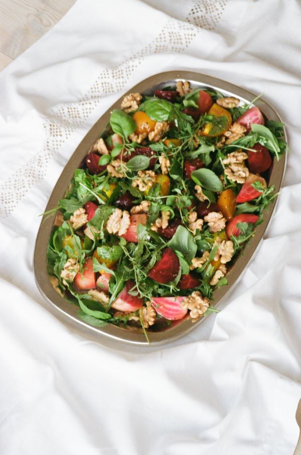 Billede af bedesalat med valnødder