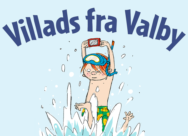 Illustration af Villads fra Valby der bader